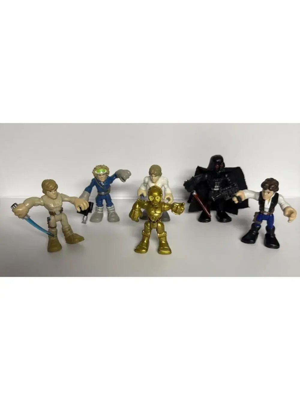 Hasbro Star Wars Galactic Heroes Mixed Lot of 6 Figures and Weapons Playskool